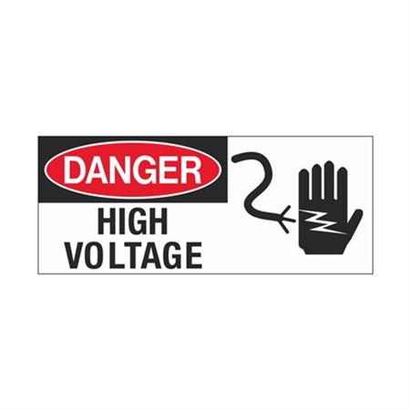 Danger High Voltage 7" x 17" Sign - Graphic